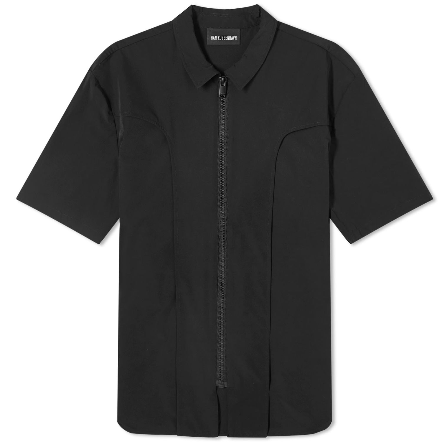 Košeľa Han Kjøbenhavn Han Kjobenhavn Technical Zip Shirt Čierna | M-133612-BLK, 0