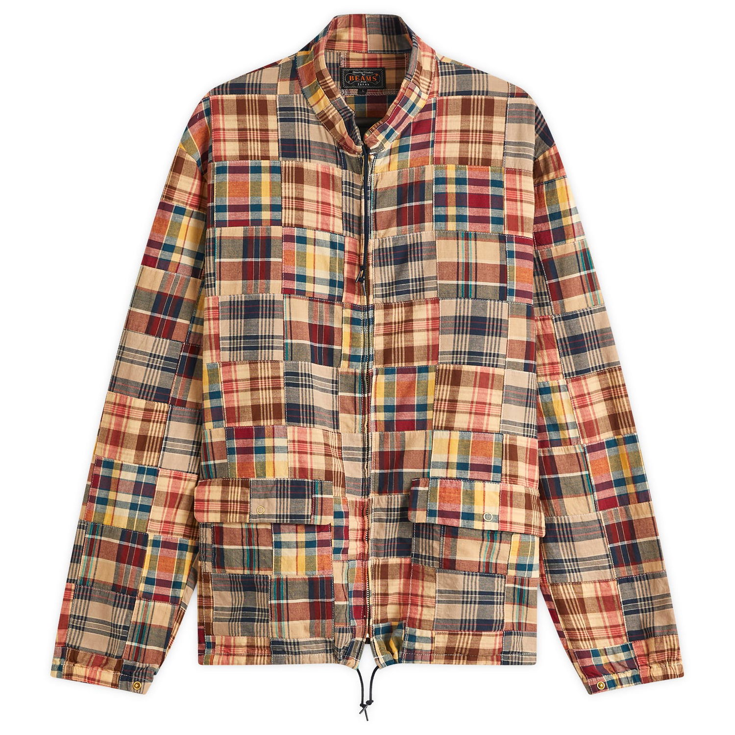 Bunda BEAMS Beams Plus Madras Patchwork Swing Jacket, Size Large Rôznofarebný | 3818-0639-139-20, 0