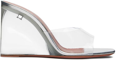 Doplnky Amina Muaddi Amina Muaddi Lupita Glass Wedge Sandals Metalická | LUPITA GLASS WEDGE PLEXI PVC, 0