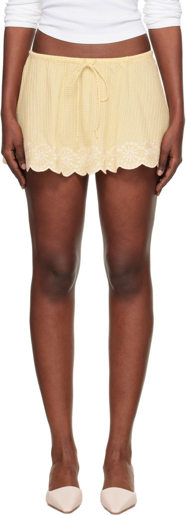 Sukňa GUIZIO Guizio Maelle Gingham Miniskirt Žltá | P25304W167, 0