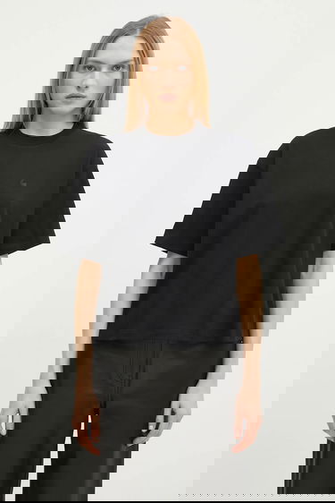 Tričko Carhartt WIP Relaxed Fit Cotton T-shirt with Logo Čierna | I030656.89XX, 0