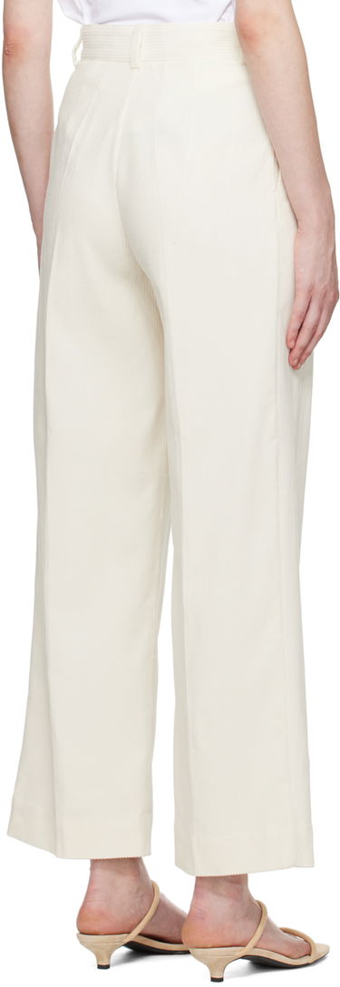 Nohavice TOTEME TOTEME Pleated Wide-Leg Trousers Biela | 243-WRB0202-FB0191, 2
