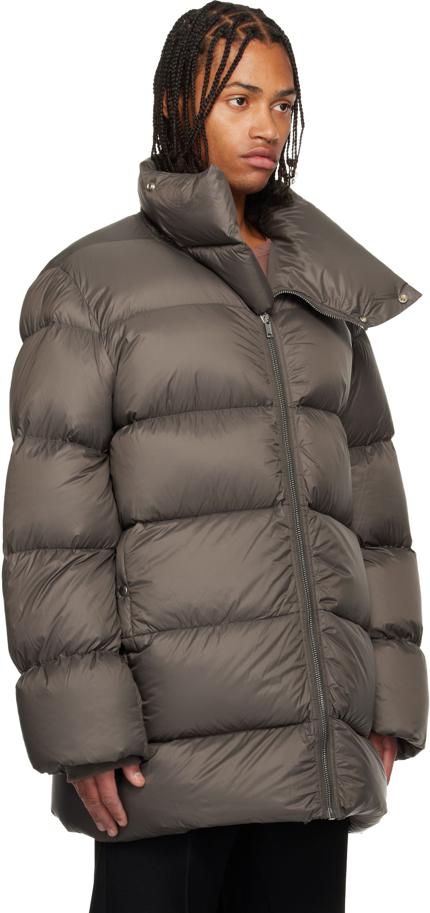 Prešívaná bunda Rick Owens Rick Owens Concordians Turtle Neck Puffer Coat Hnedá | RU02E1791 NPD3, 1