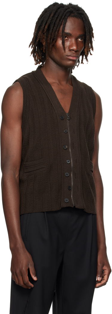 Vesta KIKO KOSTADINOV Kiko Kostadinov Fitz Knit Vest Hnedá | KKAW25KN02-92, 1