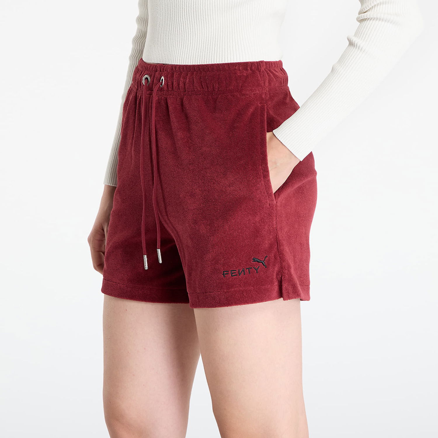Šortky Puma FENTY Towel Terry Track Short Team Vínová | 63540590, 1