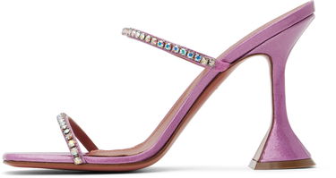 Starostlivosť o obuv Amina Muaddi Amina Muaddi Gilda Crystal-Embellished Heeled Sandals Fialová | GILDA SLIPPER CL GLITTER, 2