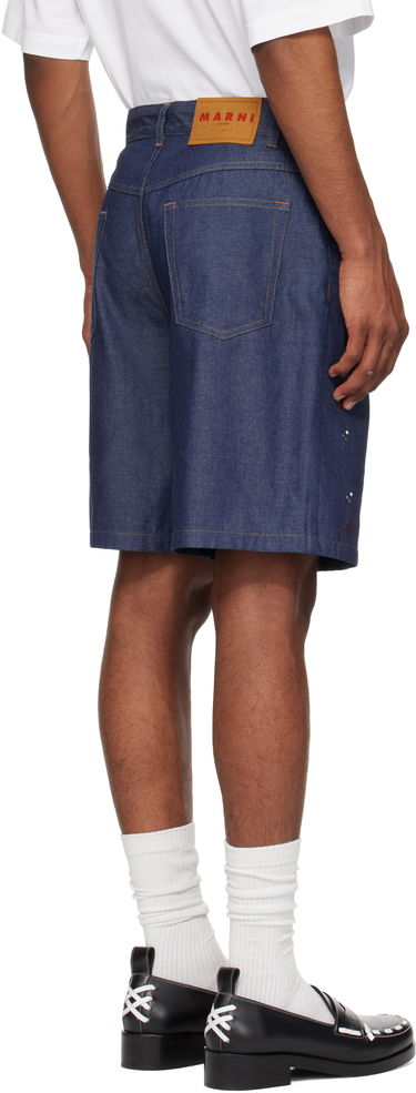 Šortky Marni Marni Embroidered Denim Shorts Modrá | PUJU0109S0 USCX58, 2