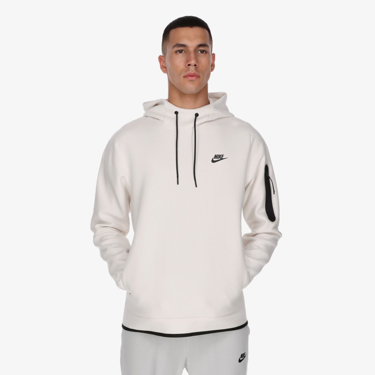 Mikina Nike Sportswear Tech Fleece Hoodie Off White/Cream/Phantom Black Biela | DD5174-030, 1