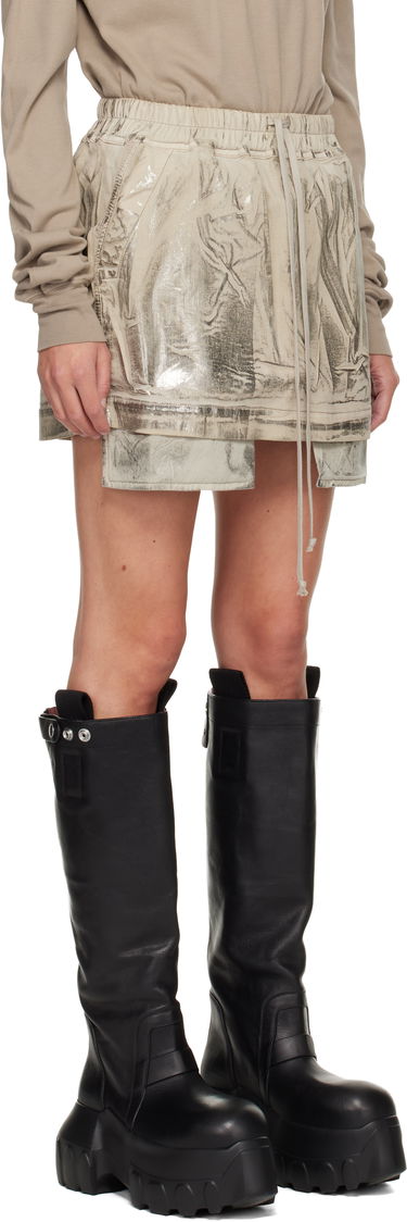 Sukňa Rick Owens DRKSHDW Concordians Fog Denim Miniskirt Metalická | DS02E7321 SDPF, 1