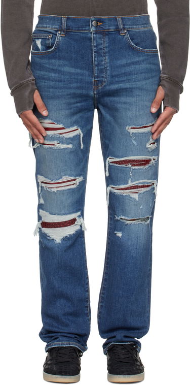 Džínsy AMIRI AMIRI Croc Slim Thrasher Jeans Modrá | AMDNSM1023, 0
