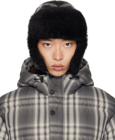 Klobúk Burberry Burberry Check Wool Trapper Hat Šedá | 8114830, 0