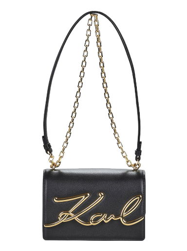 Taška cez rameno KARL LAGERFELD Shoulder Bag K/SIGNATURE Čierna | 235W3062-A997-BLACK-GOLD