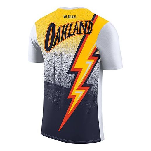 Tričko Nike NBA Golden State Warriors Loose Round Neck Short Sleeve T-Shirt Biela | CT9384-100