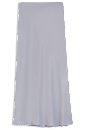 Sukňa BOSS Satin Maxi Skirt Šedá | 50541819
