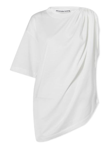 Tričko Alexander Wang Shoulder Drape Tee Biela | 1CC4221724-102