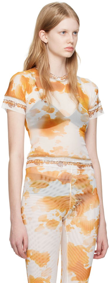Tričko Ottolinger Ottolinger Exclusive Sheer T-Shirt Oranžová | 100115, 3