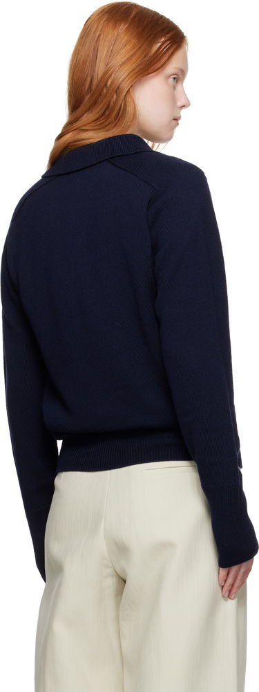 Sveter Studio Nicholson Studio Nicholson Sark Polo Sweater Navy | SARK SN - 1503, 2