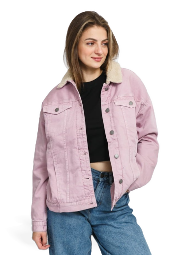 Bunda Roxy Great Time Denim Jacket Ružová | ERJJK03456-MGN0