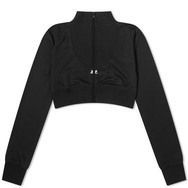 Mikina Courrèges Rib Tracksuit Cropped Jacket Čierna | 423JVE059JS0091-9999, 0