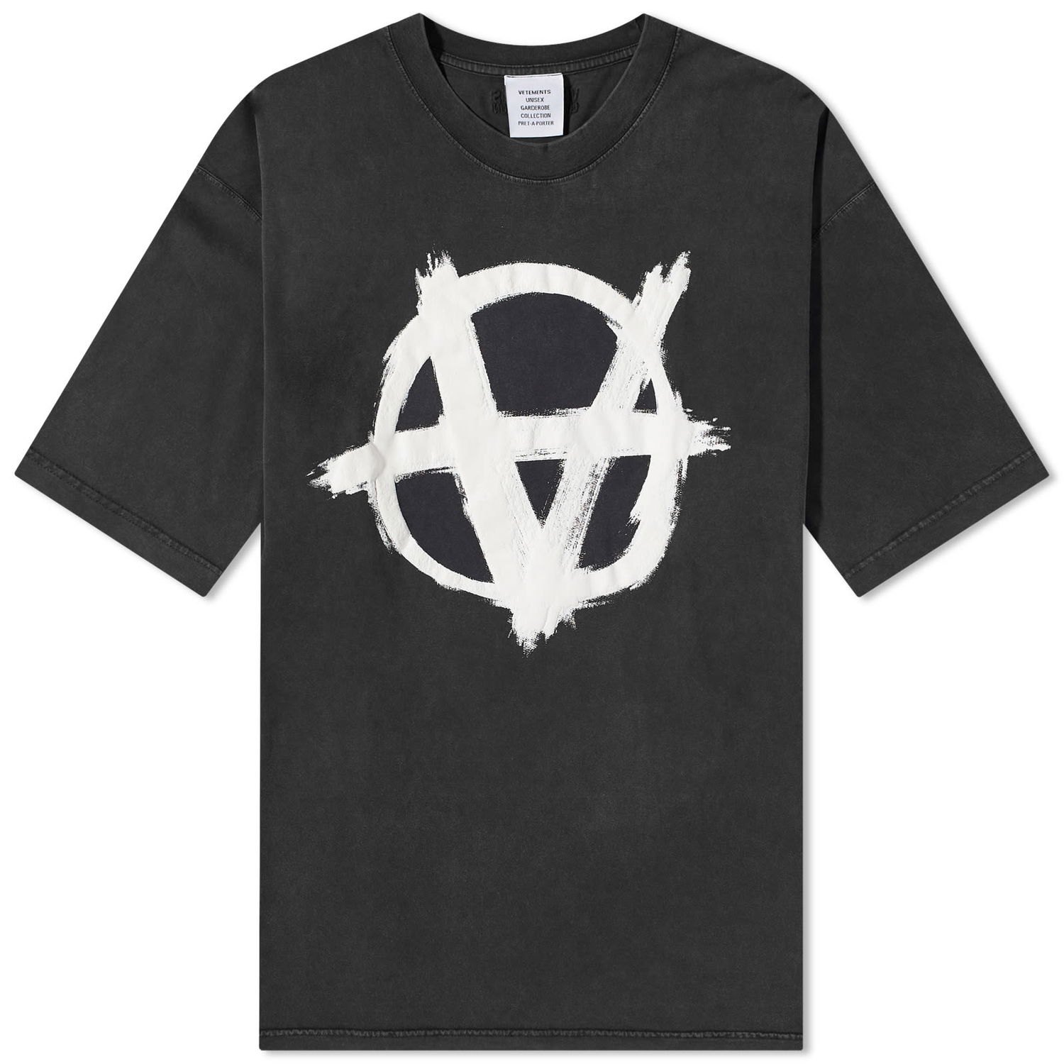 Tričko VETEMENTS Reverse Anarchy Logo Čierna | UE54TR190X, 0