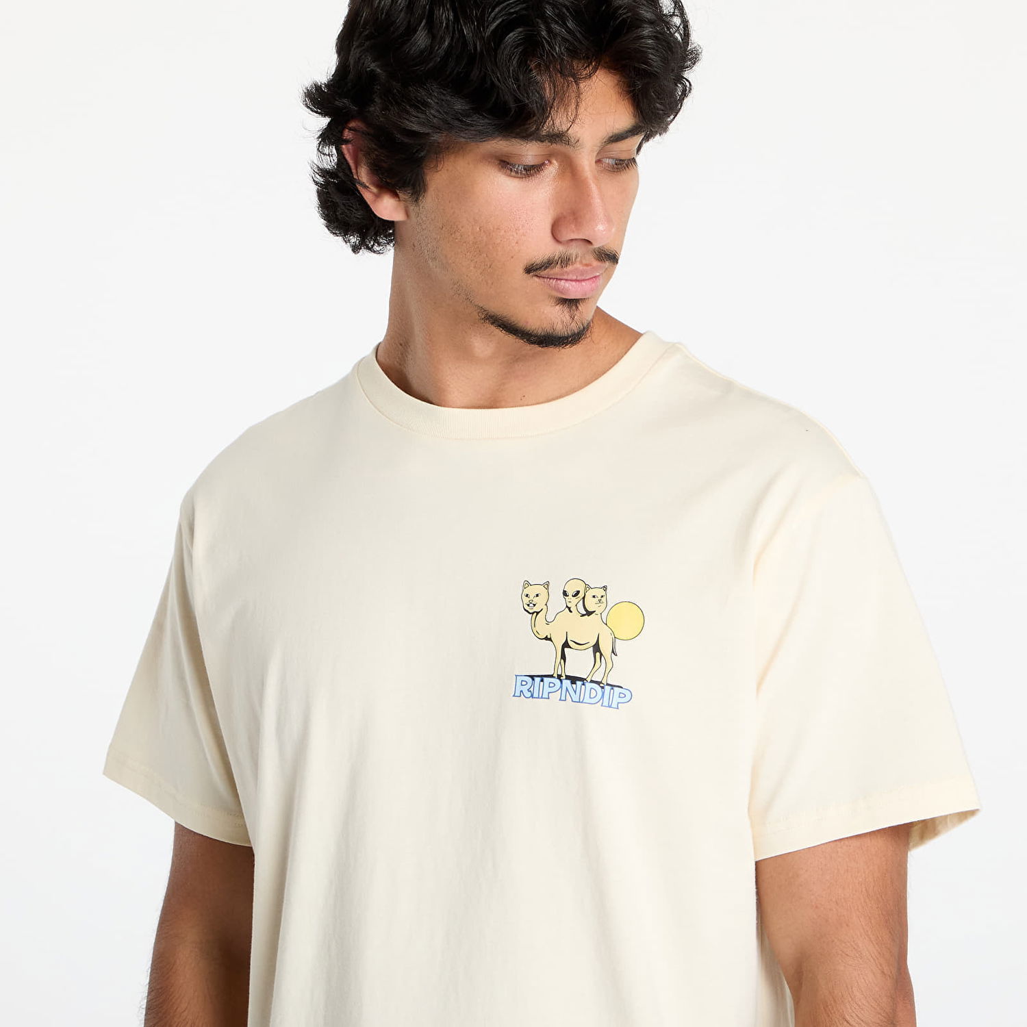 Tričko RIPNDIP T-shirt Barnum Tee Natural S Biela | RNDFAL24155, 1