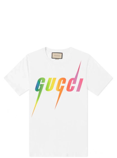Tričko Gucci Rainbow Blade Tee Biela | 616036-XJFF9-9095