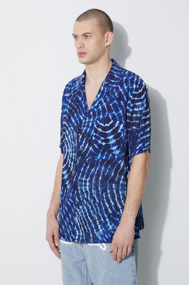 Košeľa Marcelo Burlon Shirt Relaxed Modrá | CMGG001S24FAB0014501, 0