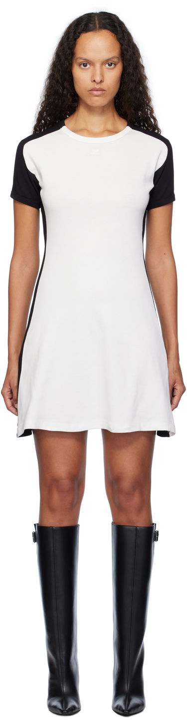 Šaty Courrèges Contrast Frame Short Sleeve Mini Dress Čierna | 324JRO448JS0070, 0