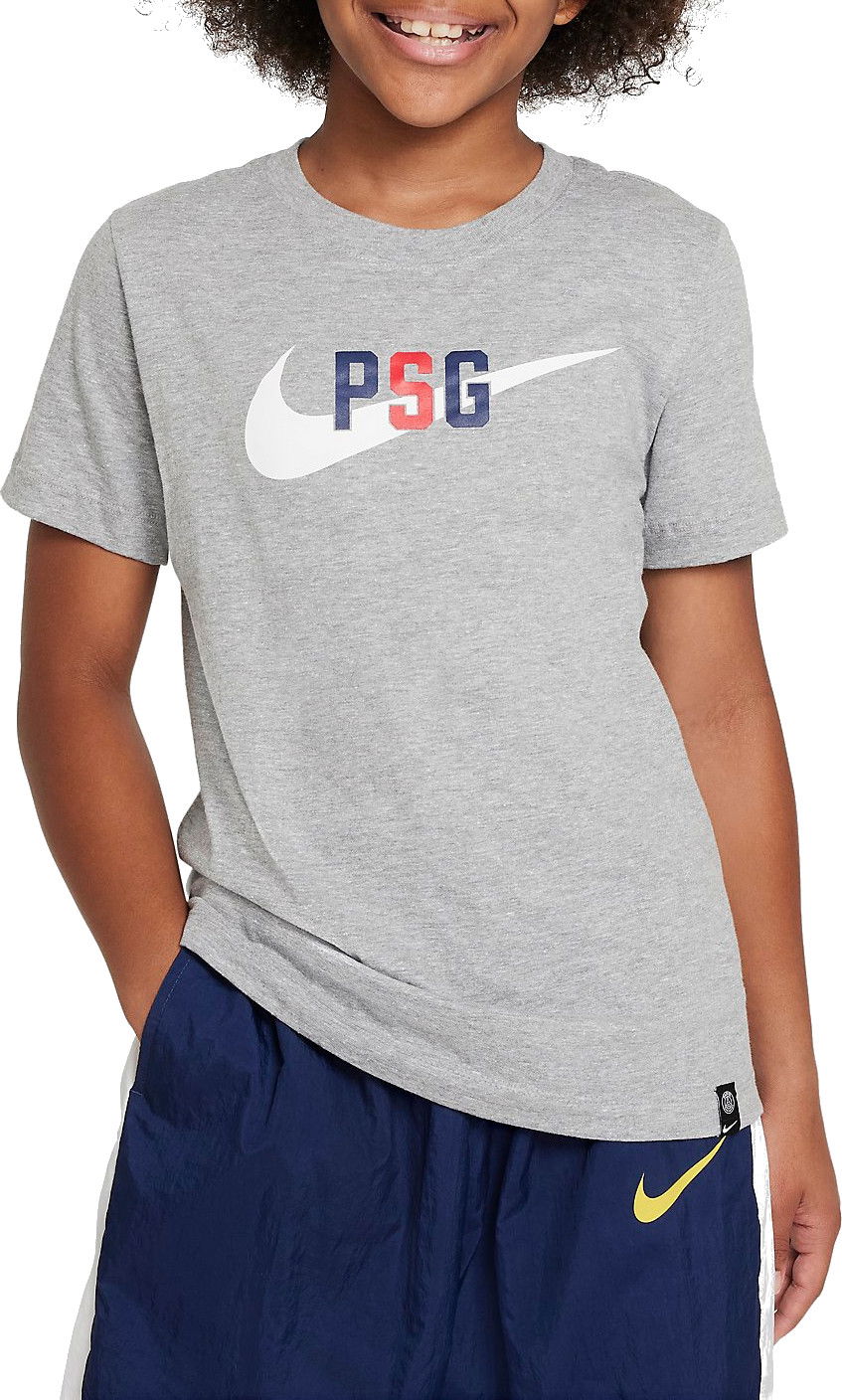 Tričko Nike Paris Saint-Germain Swoosh Šedá | fd1102-010, 0