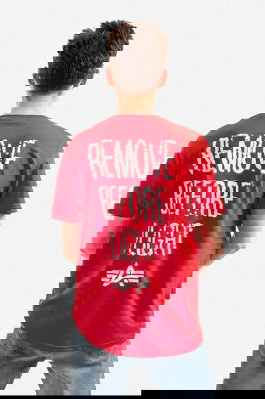 Tričko Alpha Industries T-Shirt With Print Červená | 116512.451, 3