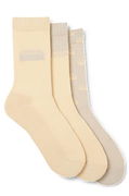 Three-Pack of Short Socks with Split Logos