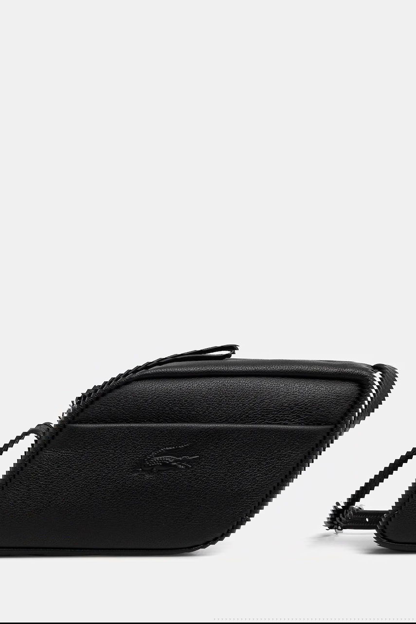 Kabelka Lacoste Lacoste Leather Crossbody Bag Čierna | NF4506IE, 0