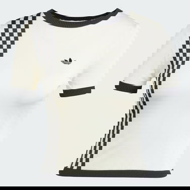 Sukňa adidas Performance Knitted 3 Stripes Short Sleeve T-Shirt Čierna | JJ0961, 1