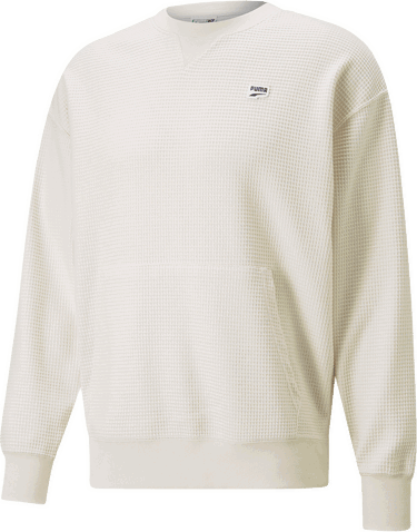 Sveter Puma Puma Downtown Waffle Crew Sweatshirt Biela | 535671-099, 0