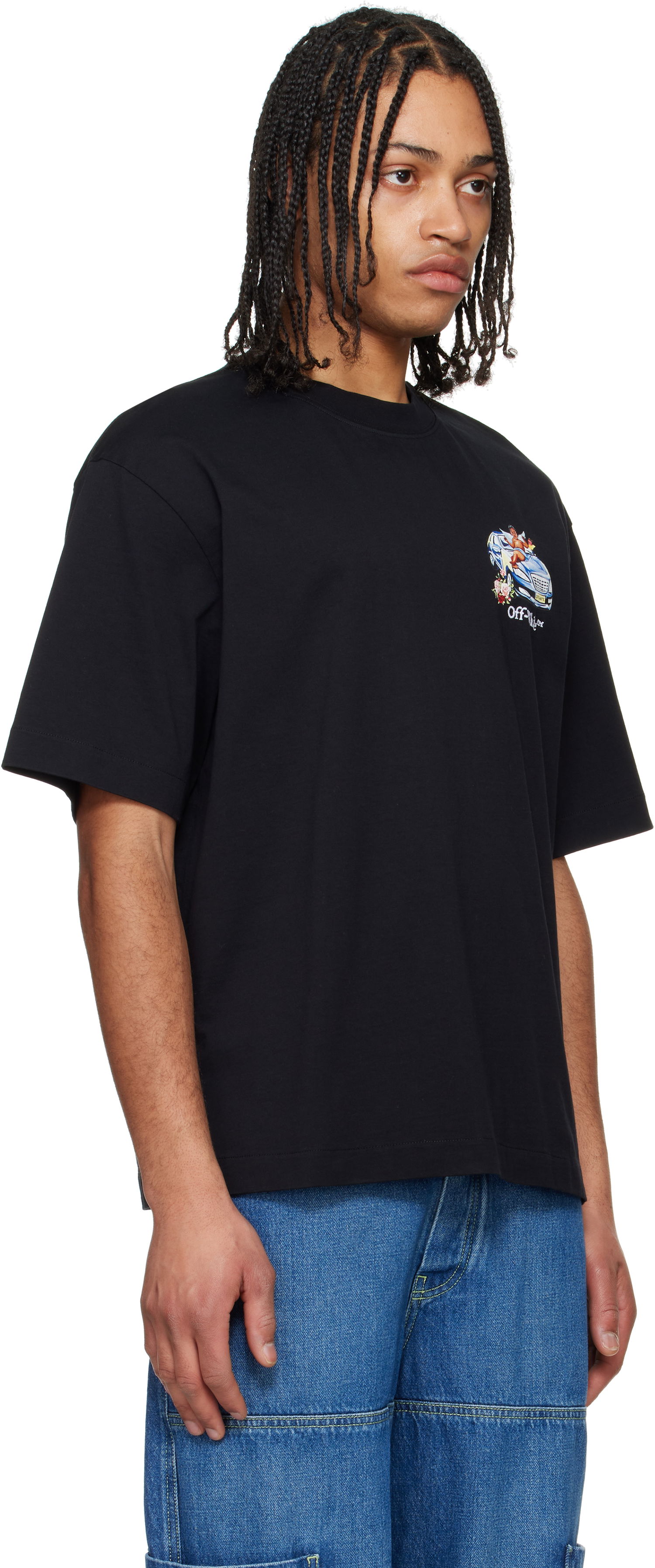 Tričko Off-White Off-White Fresco Angel Graphic T-Shirt Čierna | OMAA120S25JER0031001, 1