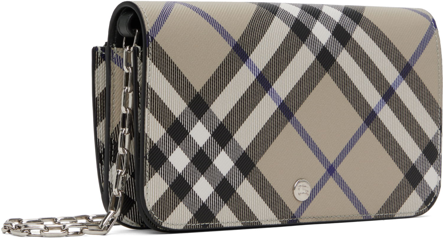 Peňaženka Burberry Burberry Check Chain Wallet Bag Béžová | 8095122, 1