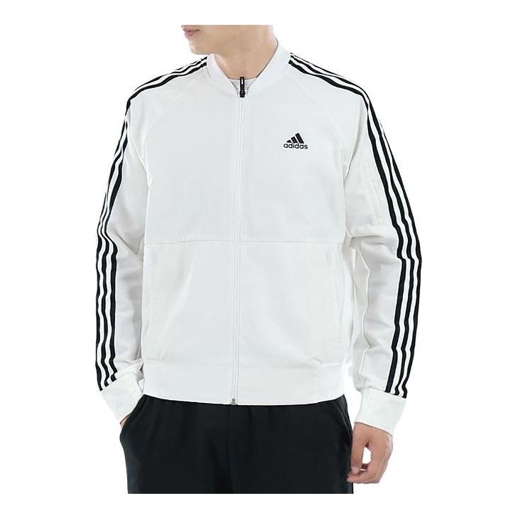Bomber bunda adidas Originals 3-Stripes Bomber Jacket Biela | DM5212