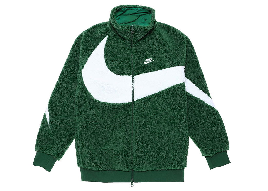 Bunda Nike Big Swoosh Reversible Boa Jacket Gorge Green Zelené | BQ6546-341, 0