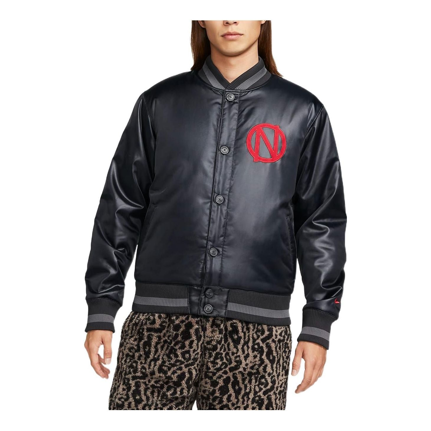 Bomber bunda Nike Long Sleeves Varsity Jacket Čierna | DQ6204-045, 0