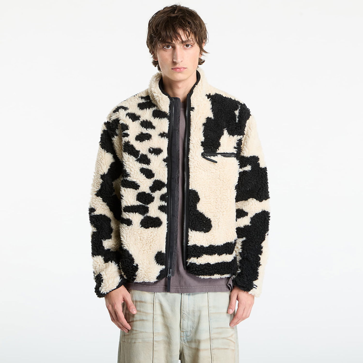 Bunda OBEY Jacket Shaggy Sherpa Jacket Clay Multi Béžová | 121800607-CLY, 0