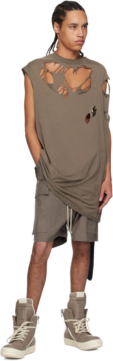 Tielko Rick Owens Rick Owens DRKSHDW Hollywood Tarp Sleeveless T-Shirt Hnedá | DU01E3158 BHDSD, 3