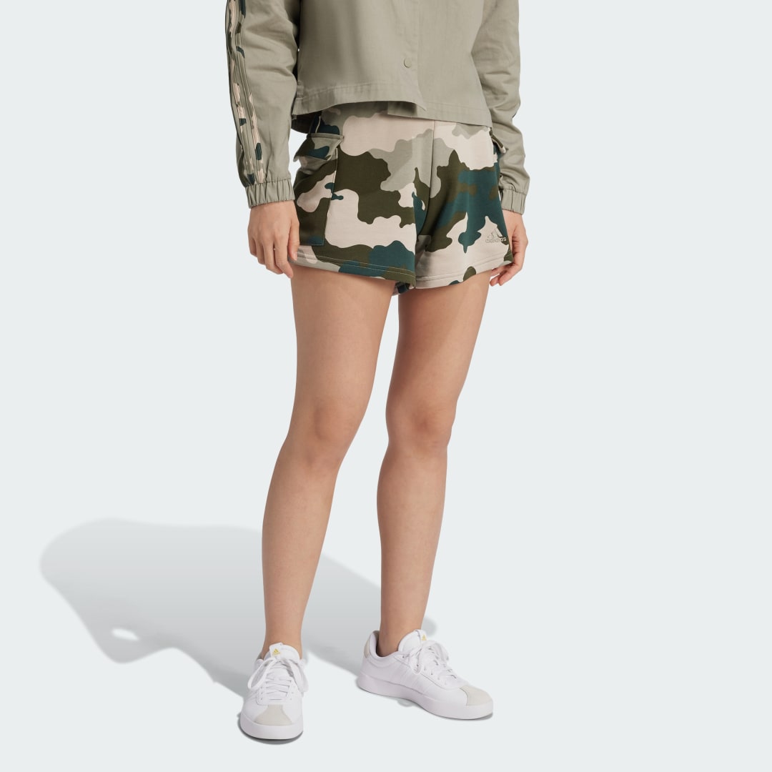 Šortky adidas Performance Essentials Camo-Print Cargo Shorts Zelené | IY1671, 0