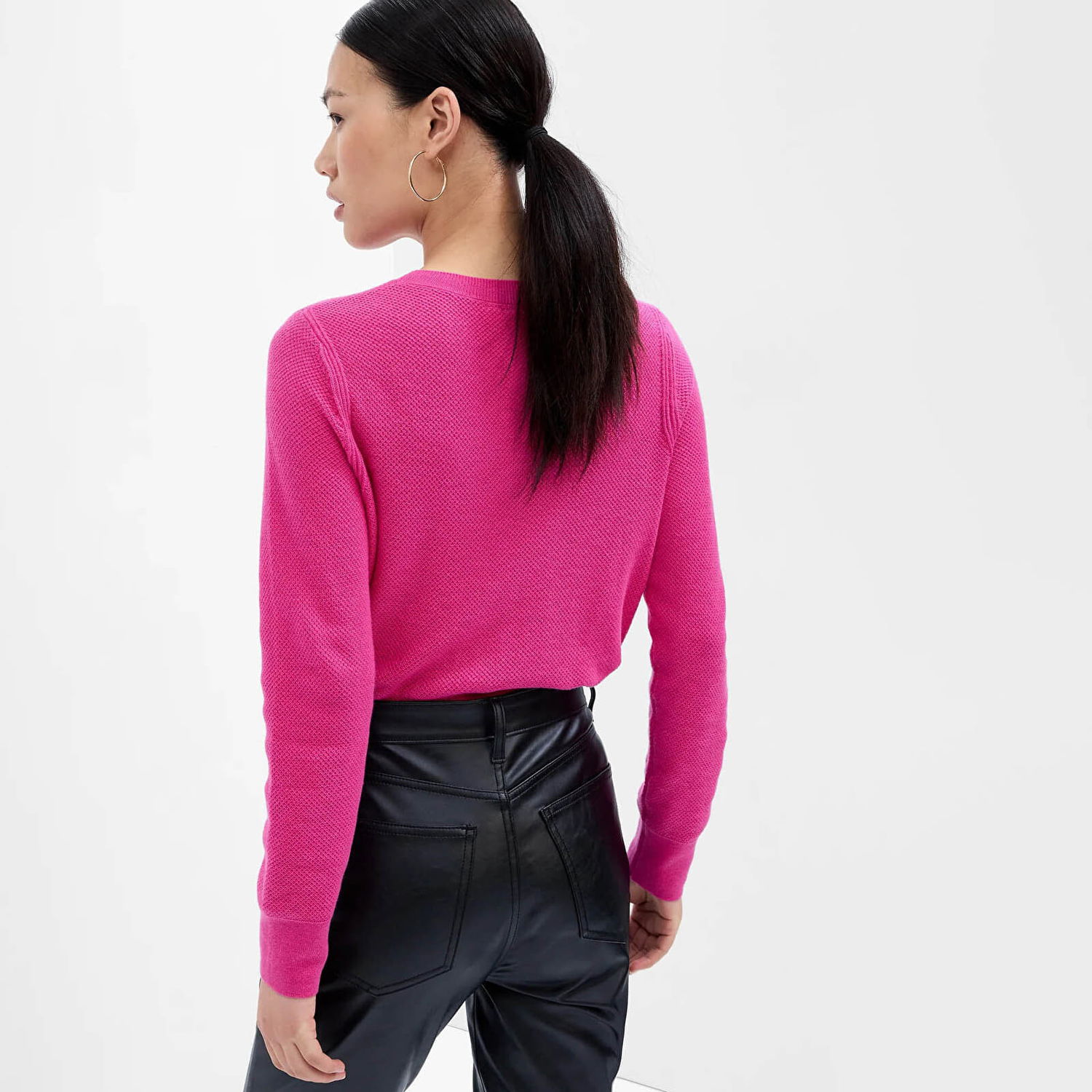 Sveter GAP Sweater Bella Crew Standout Pink M Ružová | 745505-01, 1