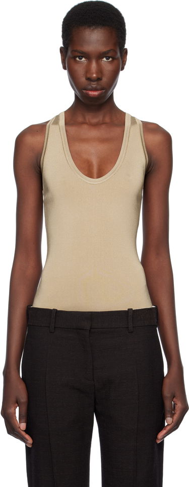 Tielko FERRAGAMO Ferragamo Knitted Bodysuit Béžová | 783140, 0