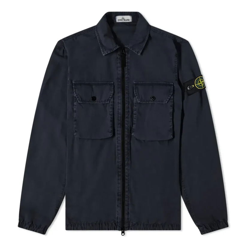 Košeľa Stone Island Two Pocket Brushed Cotton Shirt Jacket Modrá | 7515113WN-V0120