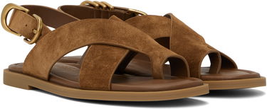 Doplnky rag & bone rag & bone Gia Suede Crossover Sandals Hnedá | WFF25SF1004SU04, 3