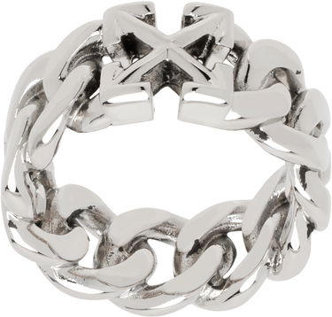 Prsteň Off-White Chain Ring with Arrow Accent Metalická | OMOC07DC99MET0017200, 0