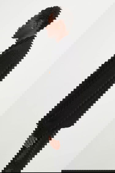 Bunda Carhartt WIP Ribbed Knit Chore Jacket with Full Zip and Patch Pockets Čierna | I035399.89XX, 1