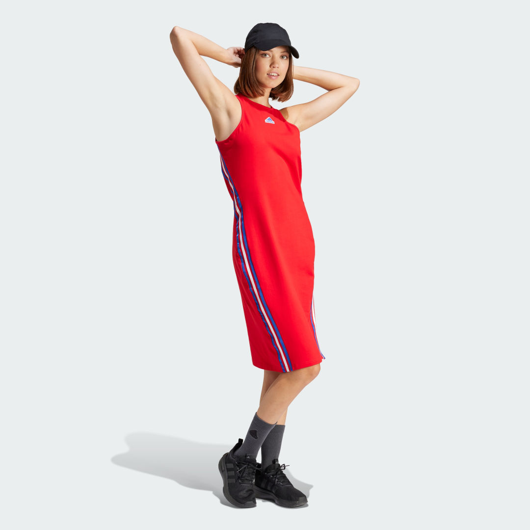 Sleeveless Midi Sport Dress with Side Slit