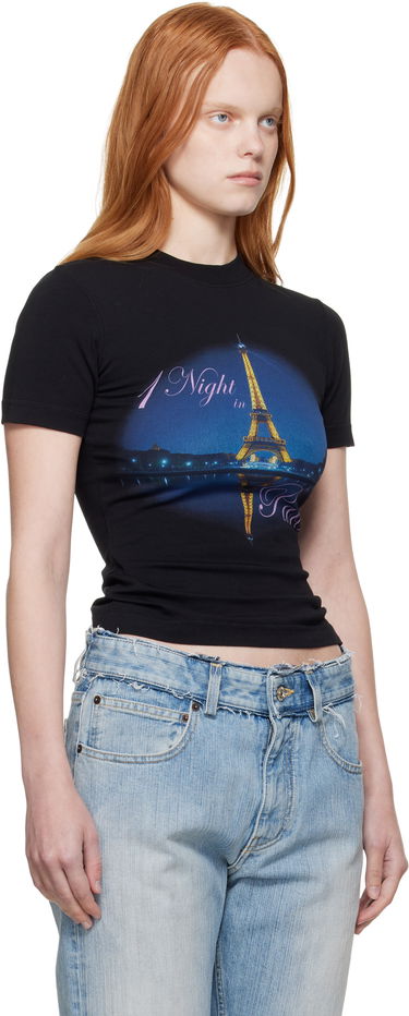 Tričko VETEMENTS Vetements Fitted 'Night In Paris' T-Shirt Čierna | WH76TR430B, 1